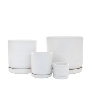 Portland Pot - White Stone - Set of 4